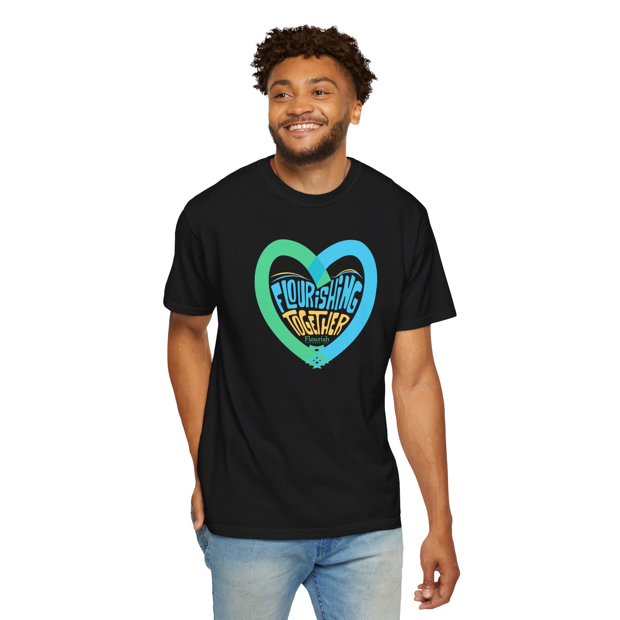 Heart Hands Flourishing Together T-Shirt – Flourish Therapy Collection